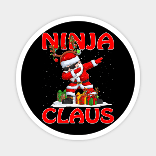 Ninja Santa Claus Reindeer Christmas Matching Costume Magnet